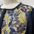 画像22: 刺繍入り　チュールレース　クルーカーデ (22)