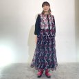 画像3: 刺繍入り　チュールレース　クルーカーデ (3)