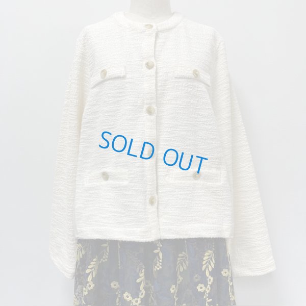 画像1: [cocora]カットソー 布帛使いクルージャケット (1)