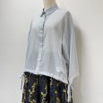 画像6: シフォン　ドローストリング　シャツ (6)