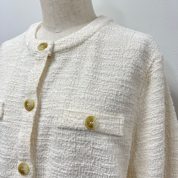 画像2: [cocora]カットソー 布帛使いクルージャケット (2)