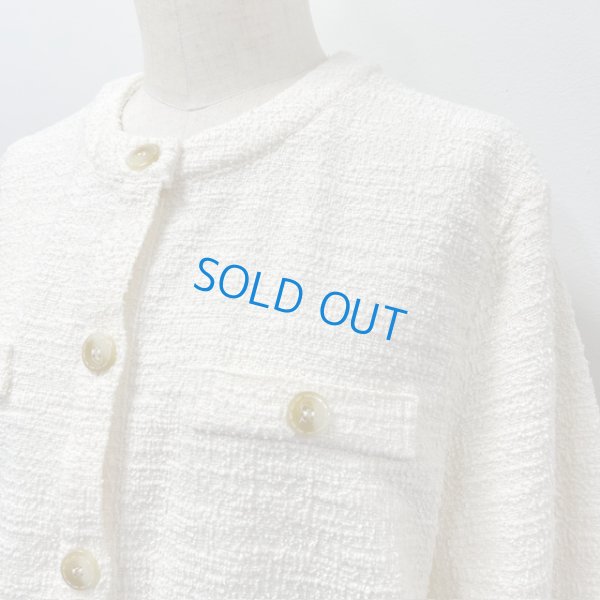 画像2: [cocora]カットソー 布帛使いクルージャケット (2)