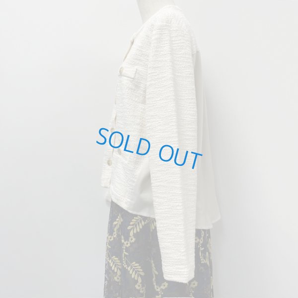 画像3: [cocora]カットソー 布帛使いクルージャケット (3)