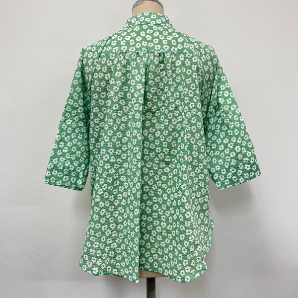 画像2: 小花プリントラグランシャツ (2)