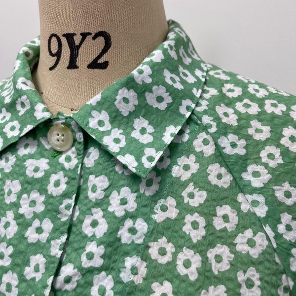 画像3: 小花プリントラグランシャツ (3)