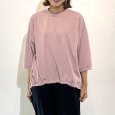 画像1: 裾ドローストリング　五分袖ドライＴシャツ (1)