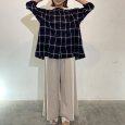 画像4: シャドーチェックバンドカラーシャツ (4)