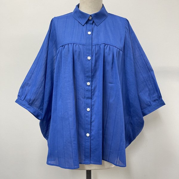 画像1: シアーストライプドビー　オーバルシャツ (1)