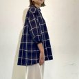 画像7: シャドーチェックバンドカラーシャツ (7)