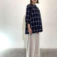 画像2: シャドーチェックバンドカラーシャツ (2)
