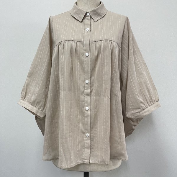 画像14: シアーストライプドビー　オーバルシャツ (14)