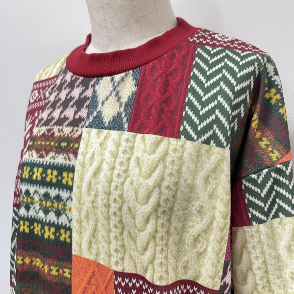 画像6: パッチワーク柄　トレーナー (6)