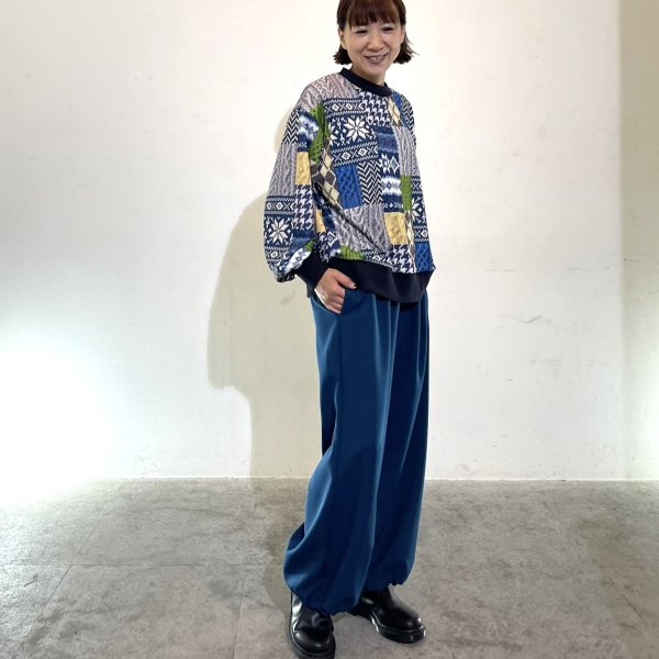 画像11: パッチワーク柄　トレーナー (11)