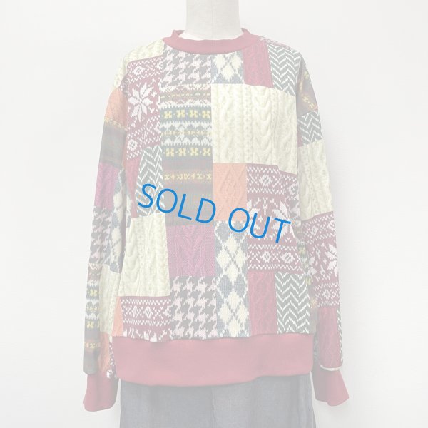 画像13: パッチワーク柄　トレーナー (13)