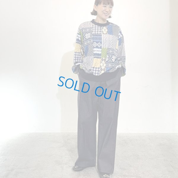 画像2: パッチワーク柄　トレーナー (2)