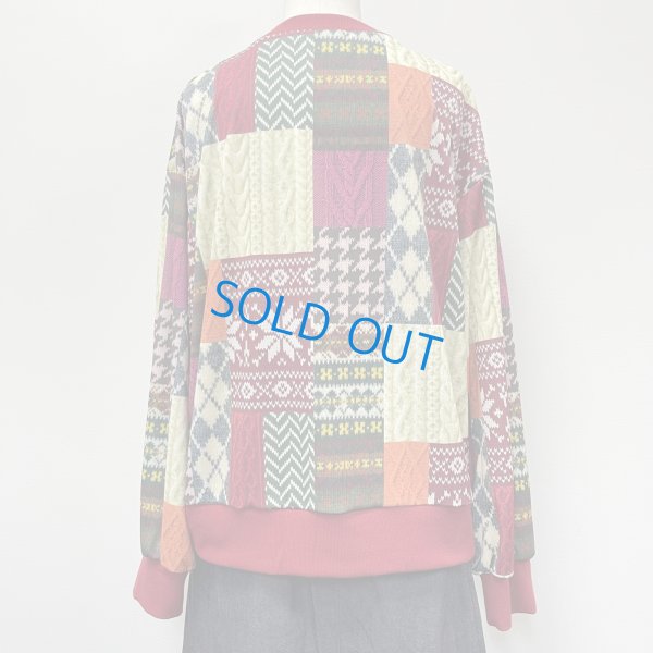 画像14: パッチワーク柄　トレーナー (14)