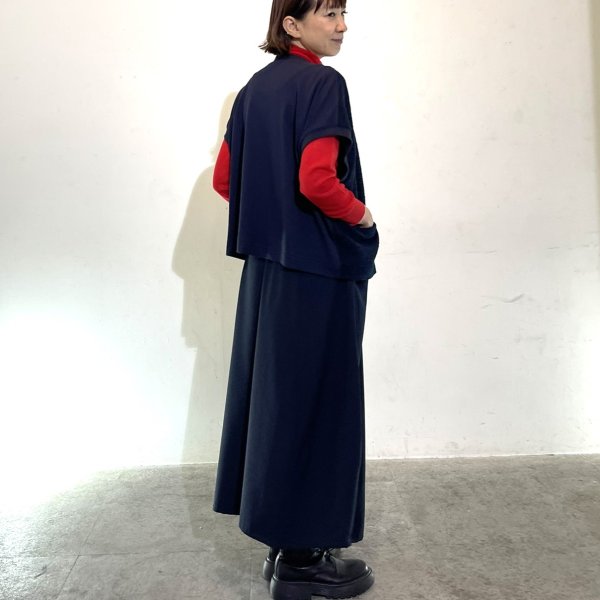 画像5: ツイード調異素材　ワイドベスト (5)