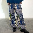 画像7: パッチワーク柄ウエストリブ　裾ドローストリングパンツ (7)