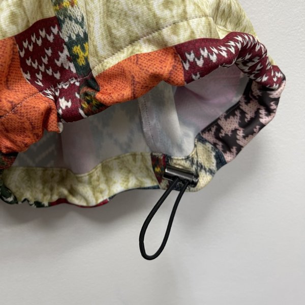 画像11: パッチワーク柄ウエストリブ　裾ドローストリングパンツ (11)