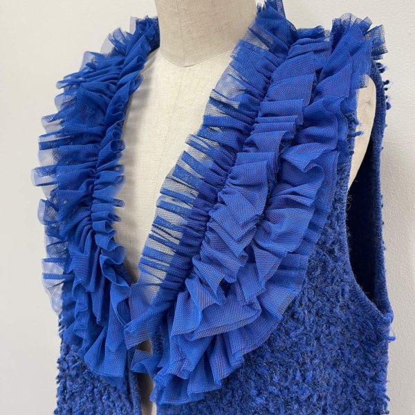 画像11: チュールフリル付き　ニットベスト (11)