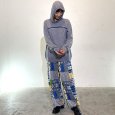 画像5: パッチワーク柄ウエストリブ　裾ドローストリングパンツ (5)