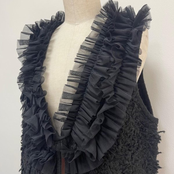 画像16: チュールフリル付き　ニットベスト (16)