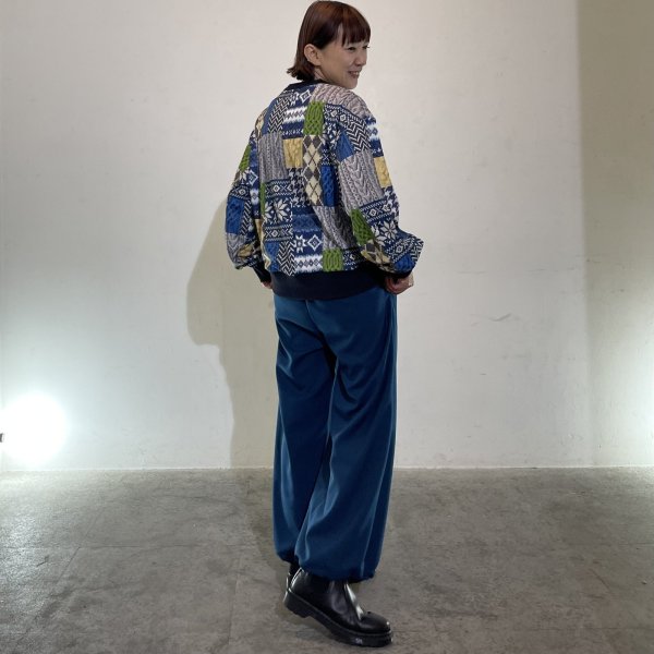 画像2: 裾ドローストリング　ウエストリブパンツ (2)