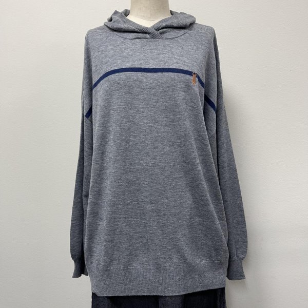 画像10: 猫刺繍入りフード付きプルオーバー (10)