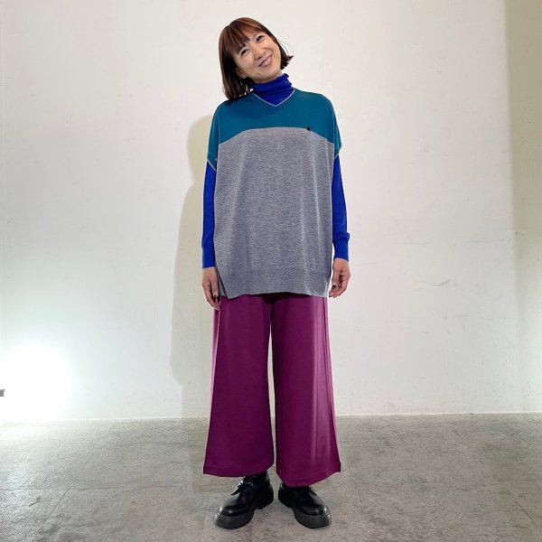 画像4: ウール　ウエストリブ箱パンツ (4)