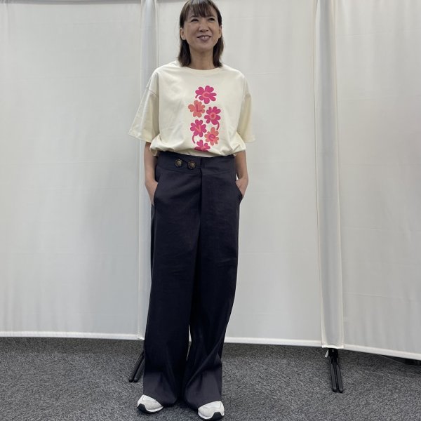 画像1: アシンメトリー　ワイドパンツ (1)