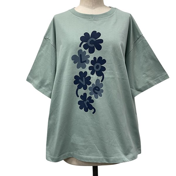 画像10: クローバー　プリント　Ｔシャツ (10)