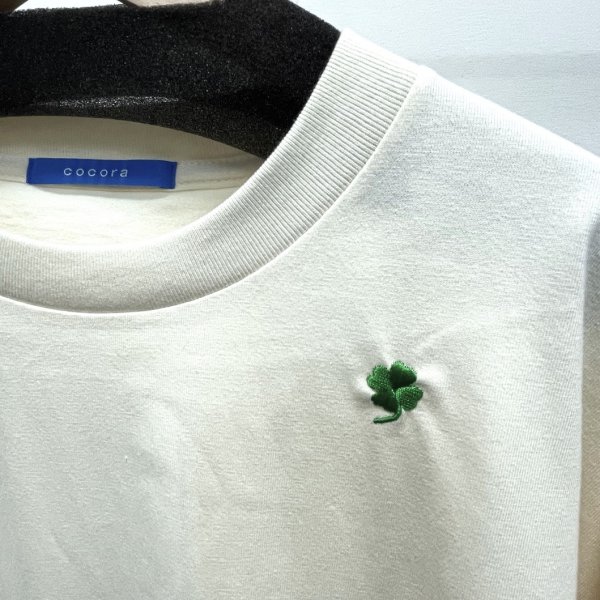 画像11: クローバー刺繍入り　裾ドローストリングス　ＢIGＴシャツ (11)