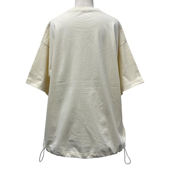 画像7: クローバー刺繍入り　裾ドローストリングス　ＢIGＴシャツ (7)