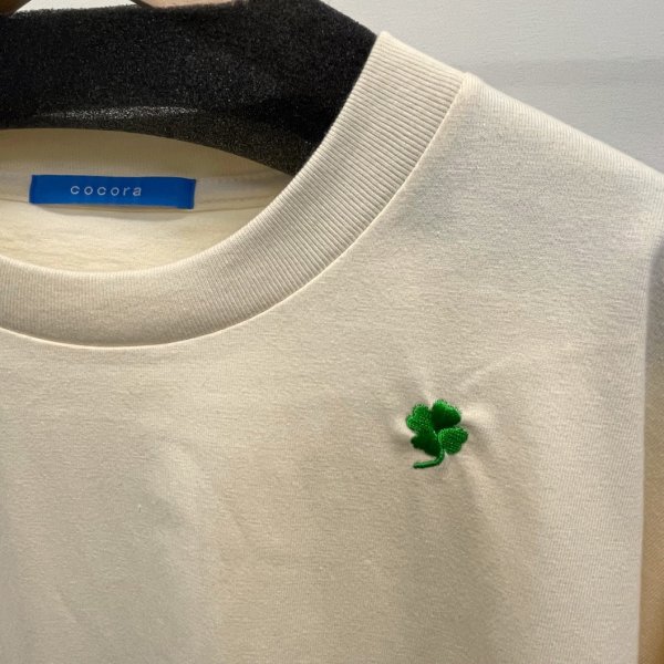画像12: クローバー刺繍入り　裾ドローストリングス　ＢIGＴシャツ (12)