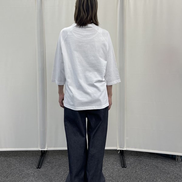 画像3: "no rain no rainbow" 刺繍入り　七分袖　ラグランＴシャツ (3)