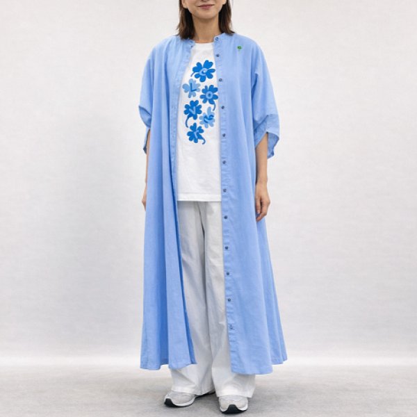 画像2: デザイン　スリーブ　クローバー刺繍入り (2)