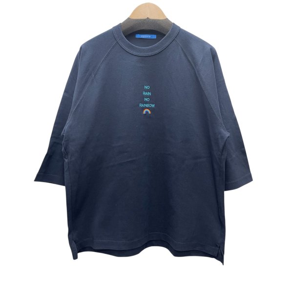 画像11: "no rain no rainbow" 刺繍入り　七分袖　ラグランＴシャツ (11)