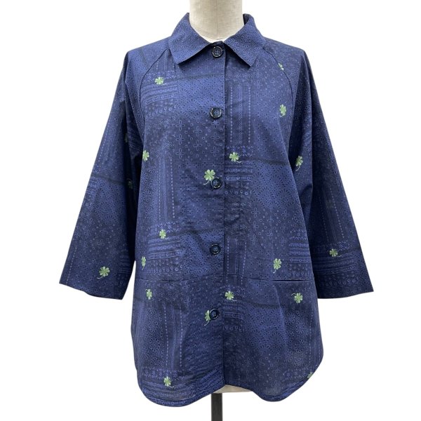 画像17: レース＆クローバー刺繡プリント　ラグランシャツ (17)