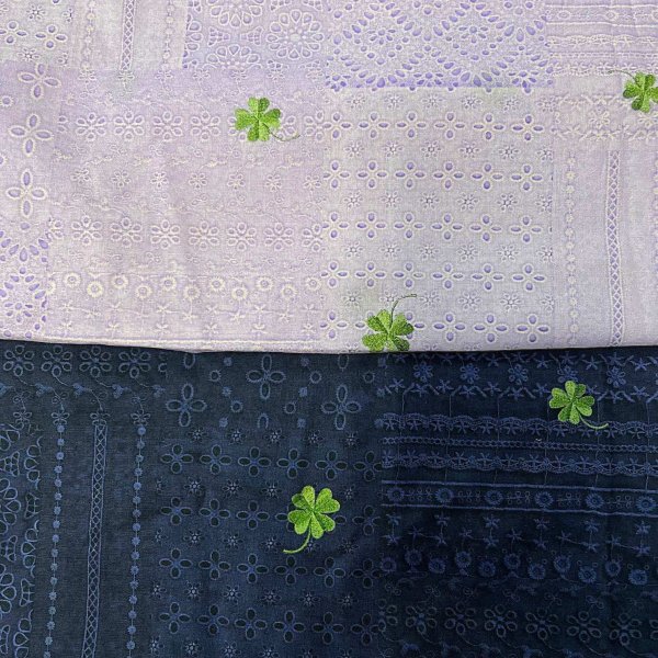 画像18: レース＆クローバー刺繡プリント　ラグランシャツ (18)