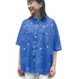 画像1: レース柄　楽ちん　ラウンドシャツ (1)