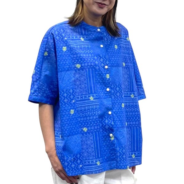 画像2: レース柄　楽ちん　ラウンドシャツ (2)