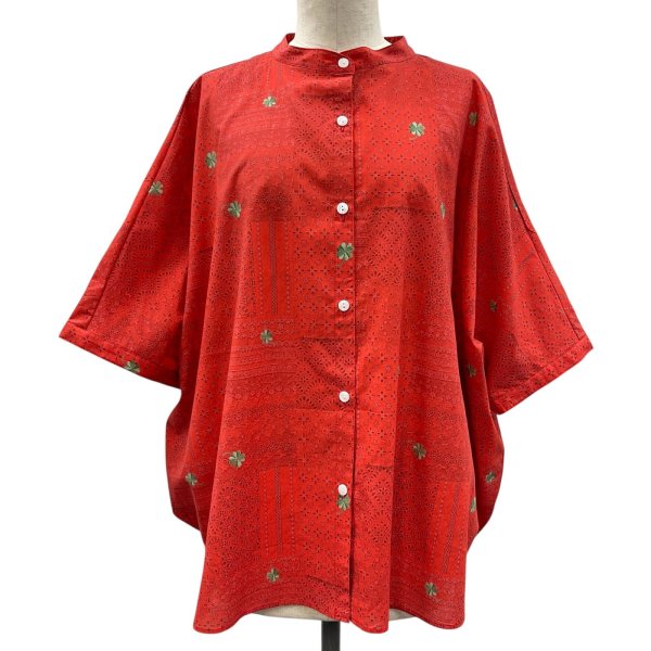 画像8: レース柄　楽ちん　ラウンドシャツ (8)