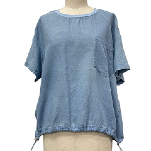 画像8: シアーデニム　ポケット付きプルオーバー (8)