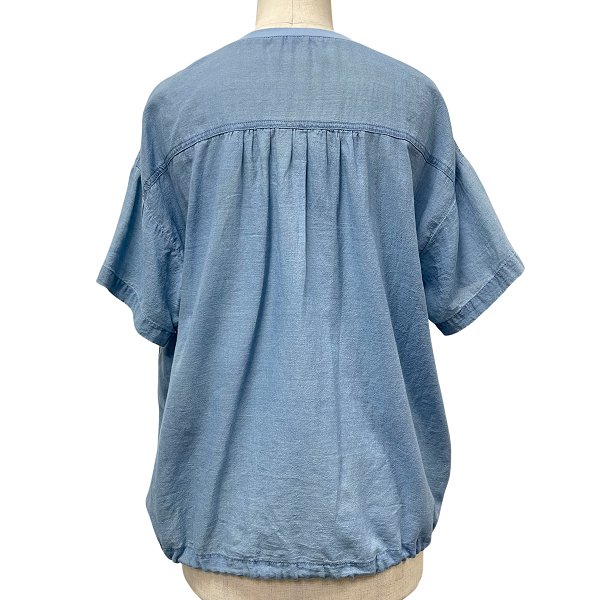 画像9: シアーデニム　ポケット付きプルオーバー (9)