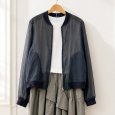 画像3: 綿シフォン　コンパクトブルゾン (3)