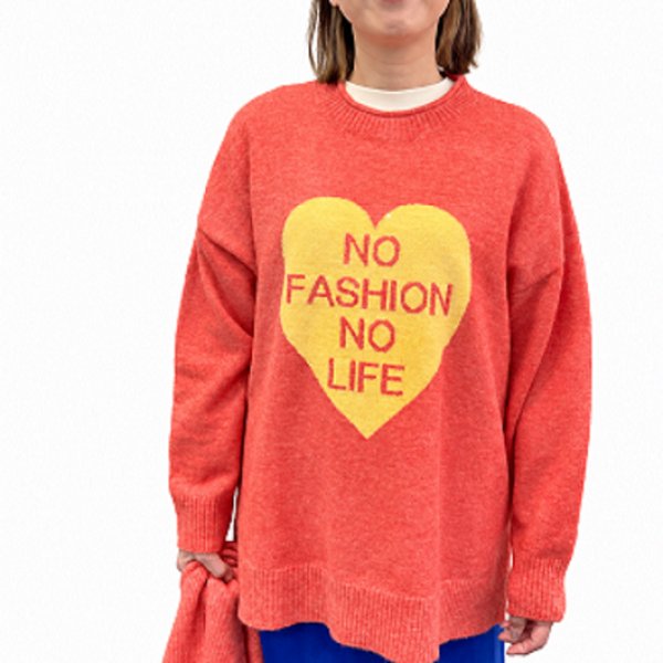 画像1: 「NO FASHION NO LIFE」モヘアプルオーバー　ニット (1)