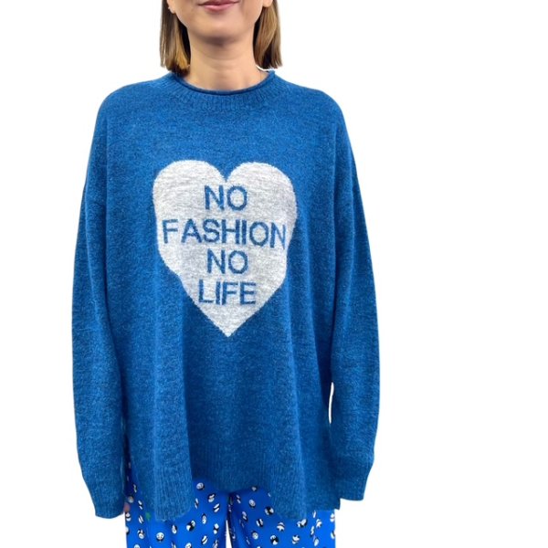画像2: 「NO FASHION NO LIFE」モヘアプルオーバー　ニット (2)