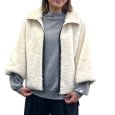 画像4: 袖口取外し　2WAYファイクファーブルゾン (4)