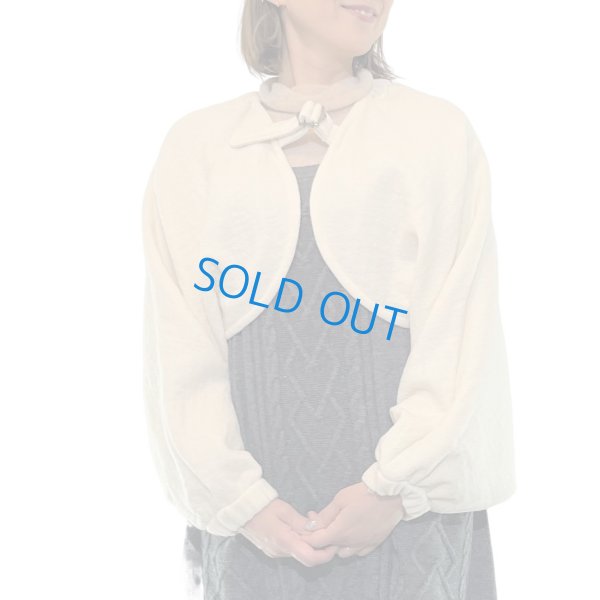 画像1: [cocora]ジャケット ふわふわボレロ (1)