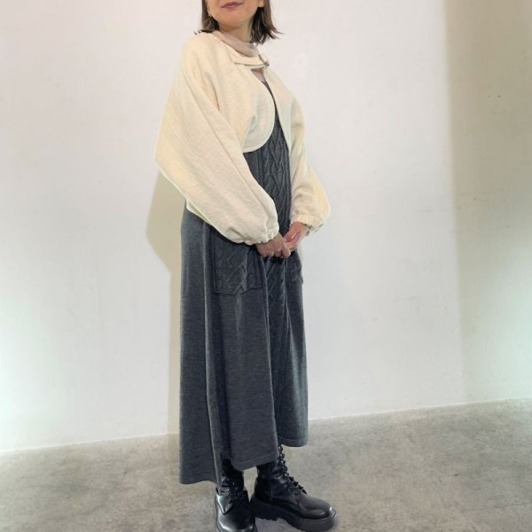 画像2: [cocora]ジャケット ふわふわボレロ (2)